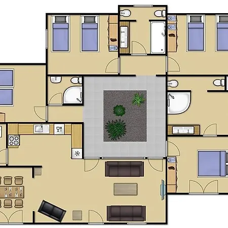 Playa Blanca Sleeps 8 Pool Wifi Villa *